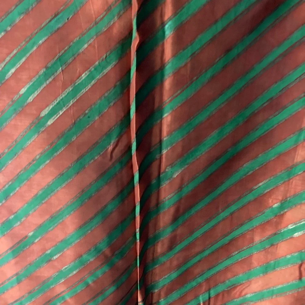 Multicolored Block printed silk stole/dupatta - Picture 2 of 16
